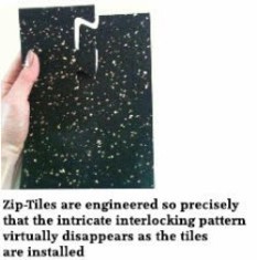 Interlocking Zip-Tile Rubber Flooring 
